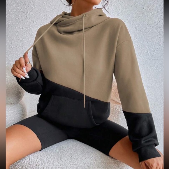 Boho color block hoodie jacket - Picture 4 of 6